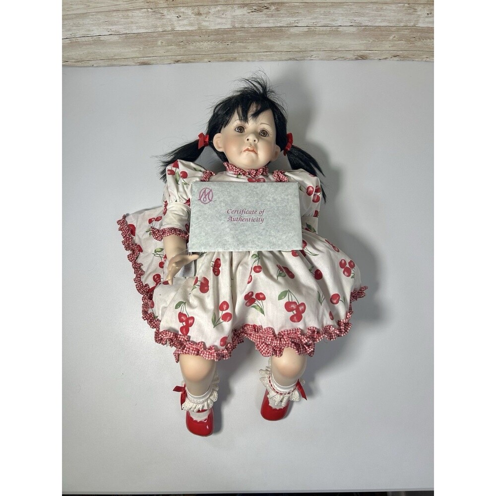 Marie Osmond Sherry Cherry “Fun Fruits” Porcelain Baby Doll w/ COA 2002